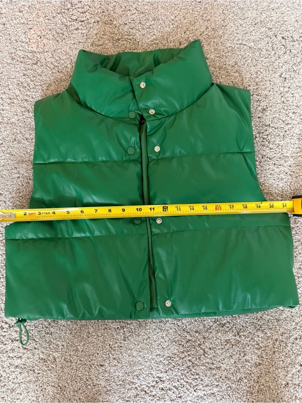 Love Tree Emerald Green Puffer Vest - Picture 6 of 7